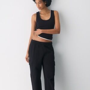 Aritzia Cargo Sweatpants in Black Cozy Sweatfleece Mega Fit Pocket Pants 2XS
